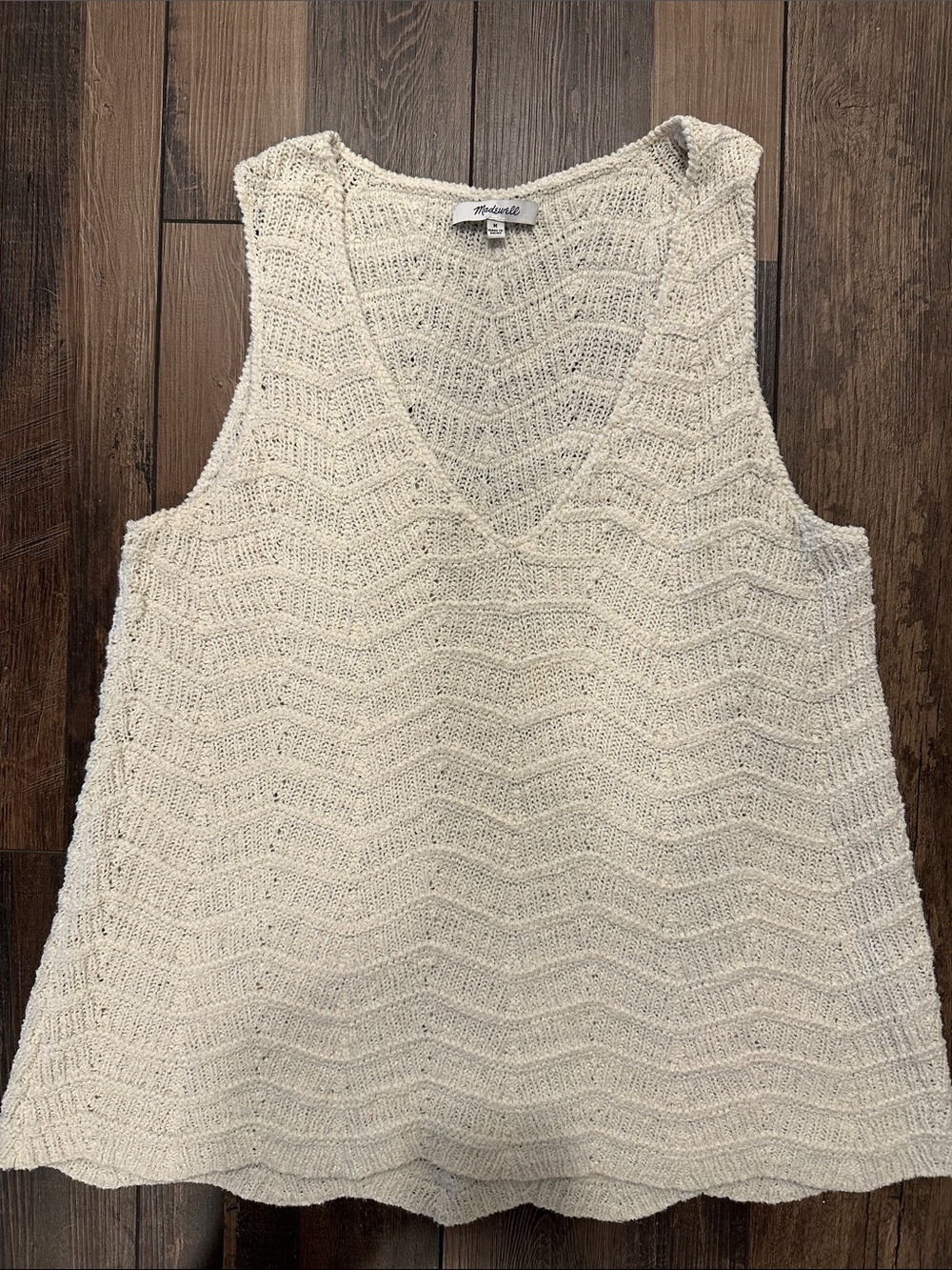 Madewell Ivory Textured Knit Tank